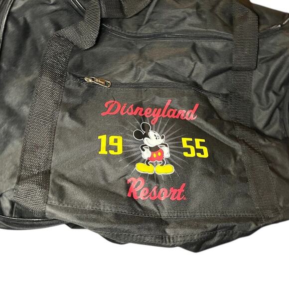 NWT Disneyland Resort 1955 Mickey Mouse Black Collapsible Duffle Travel Gym Bag - Picture 2 of 10